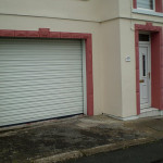 white residential roller door