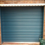 blue domestic roller door