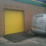 yellow roller door