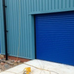 blue roller door