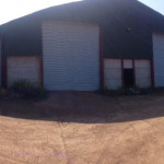 warehouse with roller doors