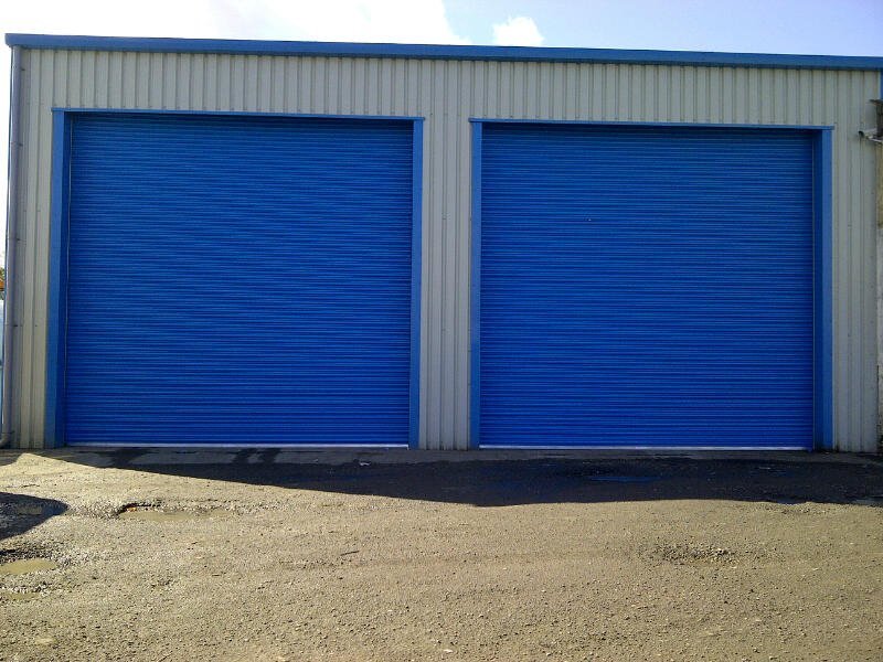 blue roller doors